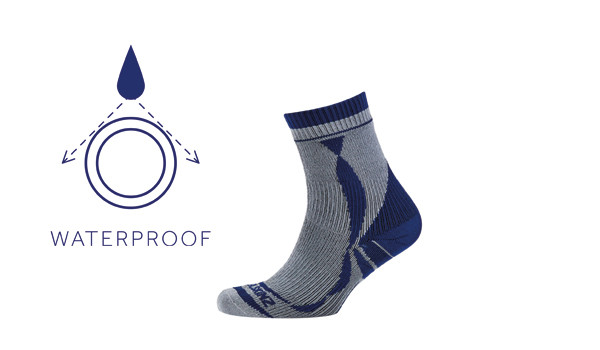 Thin Ankle Length Sock, Grey/Blue 1