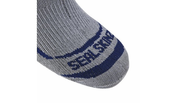 Thin Ankle Length Sock, Grey/Blue 5