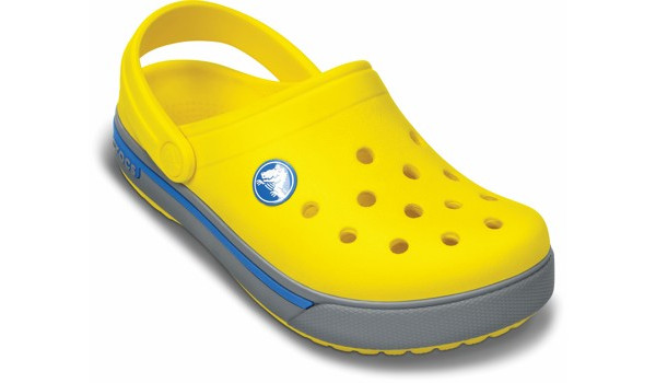 Kids Crocband 2.5 Clog, Yellow/Light Grey 5