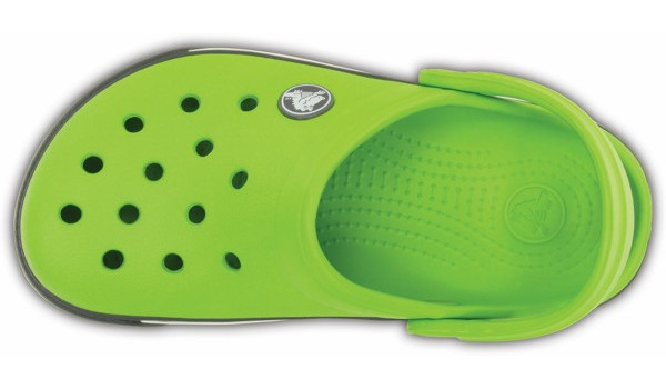 Kids Crocband 2.5 Clog, Volt Green/Charcoal 6