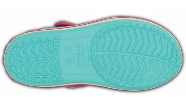 Kids Crocband Sandal, Pool/Candy Pink 3