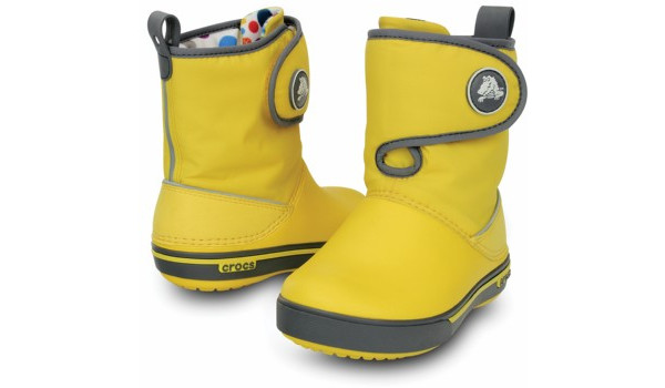 Kids Crocband 2.5 Gust Boot, Yellow/Charcoal 4