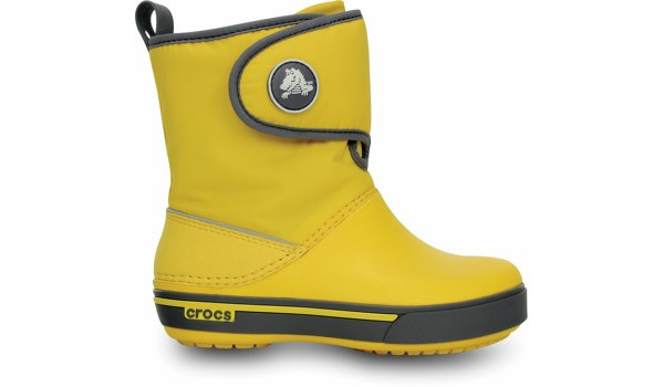 Kids Crocband 2.5 Gust Boot, Yellow/Charcoal 1
