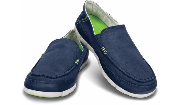 Stretch Sole Loafer Men, Navy/Pearl White 4