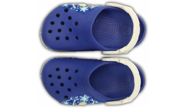 Kids CrocsLights Frozen Clog, Cerulean Blue/Oyster 6