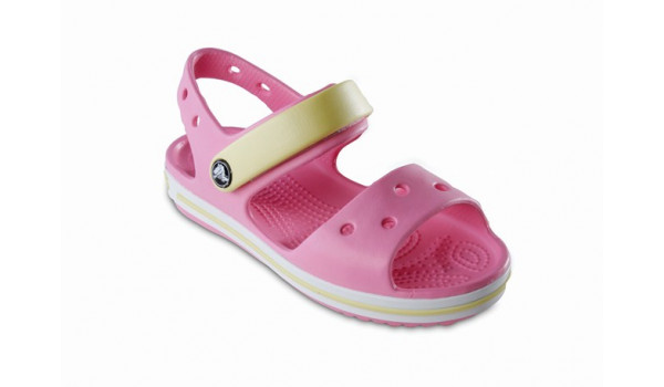 Kids Crocband Sandal, Pink Lemonade/Buttercup 6