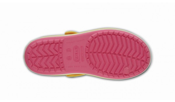 Kids Crocband Sandal, Pink Lemonade/Buttercup 3