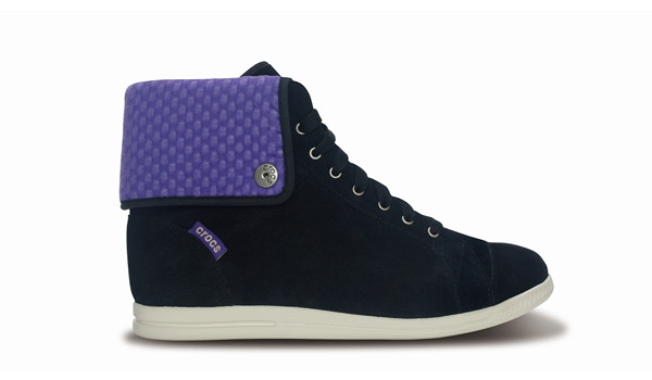 LoPro Suede HiTop Sneaker, Black/Ultraviolet 1