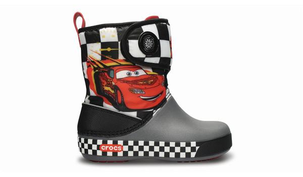 Kids Crocband Gust Boot Lightning McQueen, Charcoal/Black 1