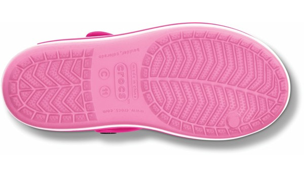 Kids Crocband Sandal, Pink Lemonade/Neon Magenta 3 