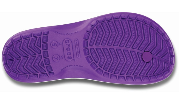Crocband Flip, Neon Purple/White 3