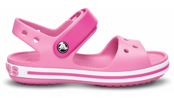 Kids Crocband Sandal, Pink Lemonade/Neon Magenta 1