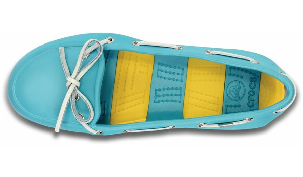 Beach Line Boat Shoe Women, Aqua/Yellow 6