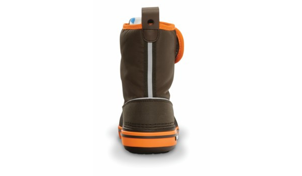 Kids Crocband 2.5 Gust Boot, Espresso/Orange 2
