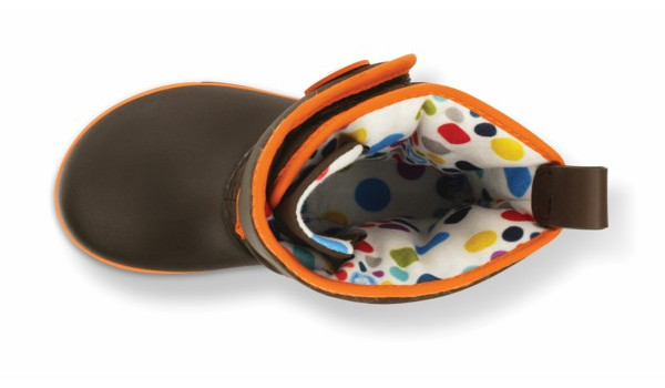 Kids Crocband 2.5 Gust Boot, Espresso/Orange 6